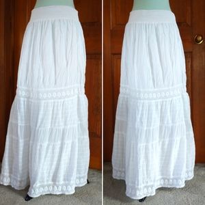 Large white peasant skirt